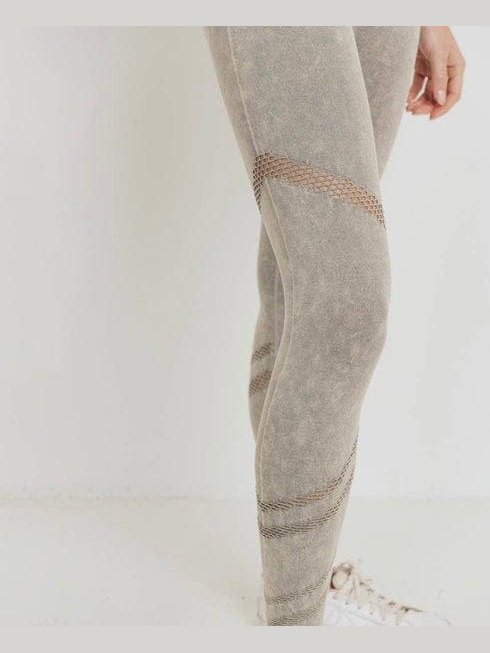 Angled Perforation Mineral Wash Seamless Leggings - LEGDAY EVERYDAY