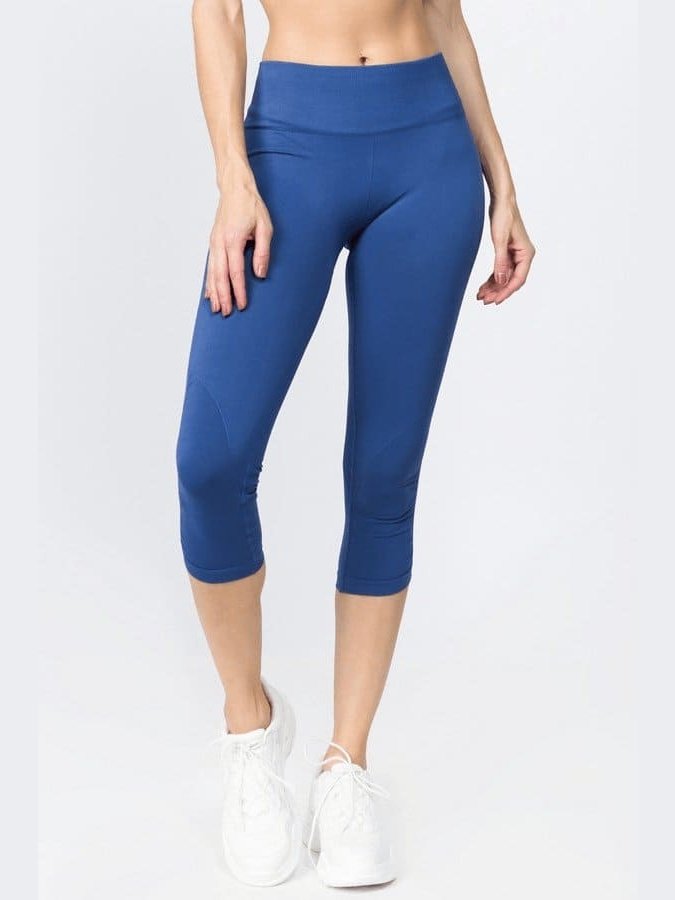 High Rise Cinched Ankle Seamless Capri Leggings - LEGDAY EVERYDAY