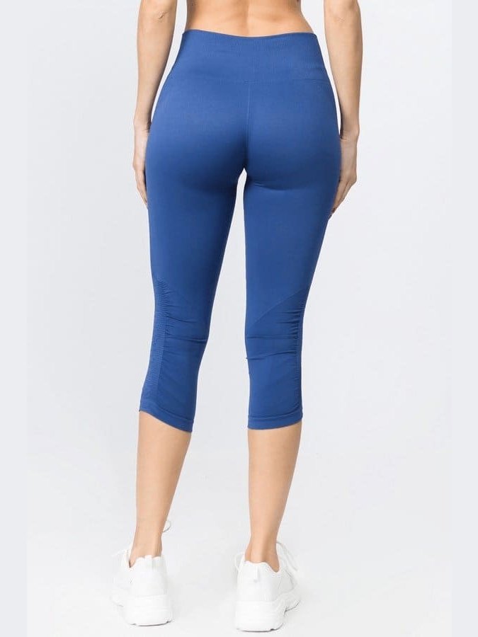 High Rise Cinched Ankle Seamless Capri Leggings - LEGDAY EVERYDAY