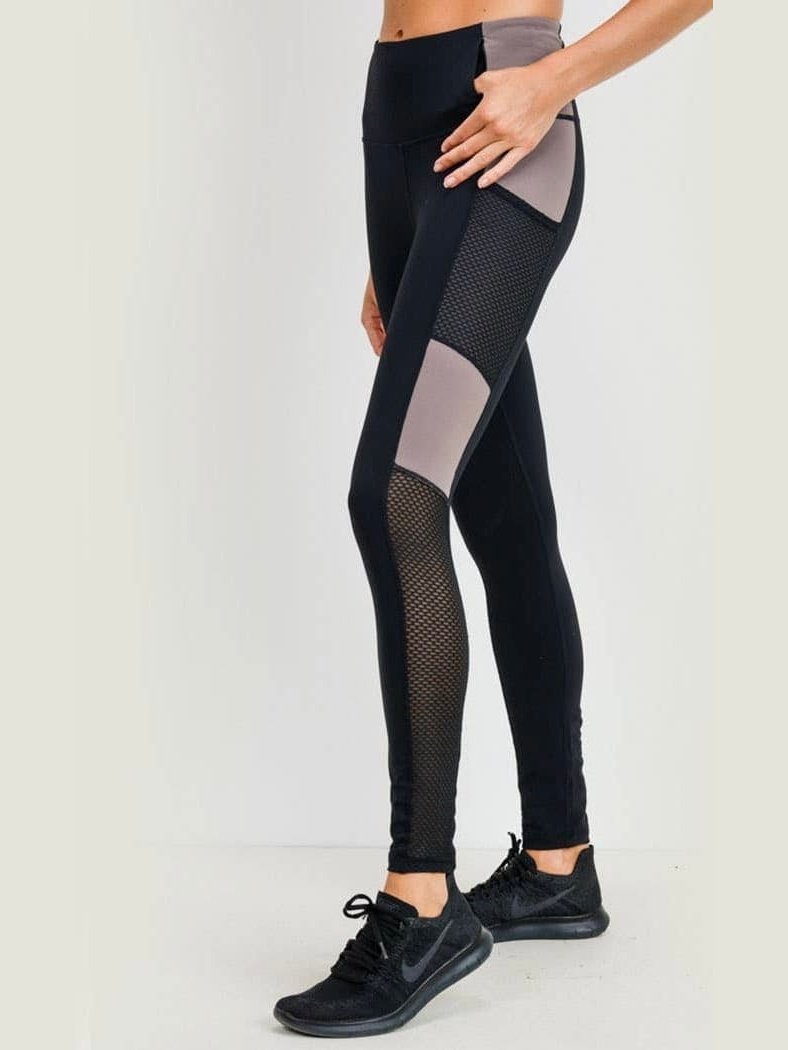 Mesh Colorblock Leggings - LEGDAY EVERYDAY