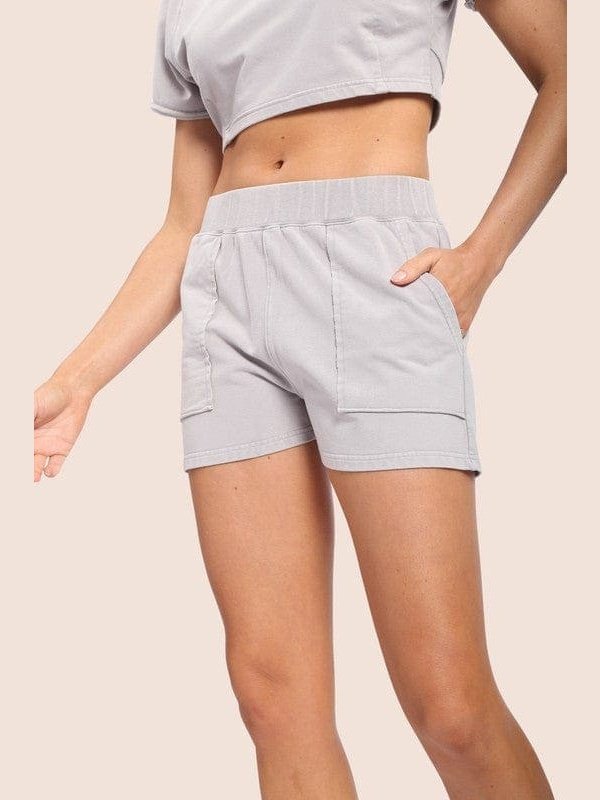 Mono B Cotton Mid - Thigh Shorts W/Pockets - LEGDAY EVERYDAY