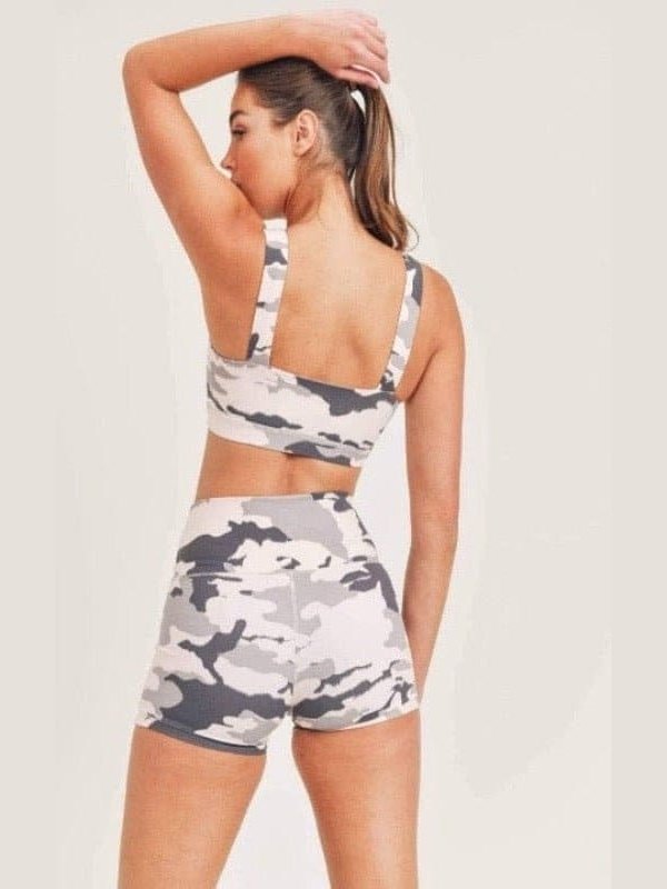 Mono B Pink Camo Highwaist Shorts - LEGDAY EVERYDAY