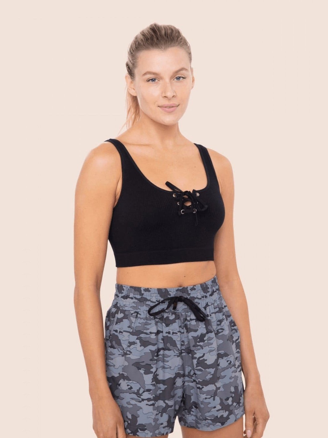 Ribbed Lace - Up Sportsbra - LEGDAY EVERYDAY
