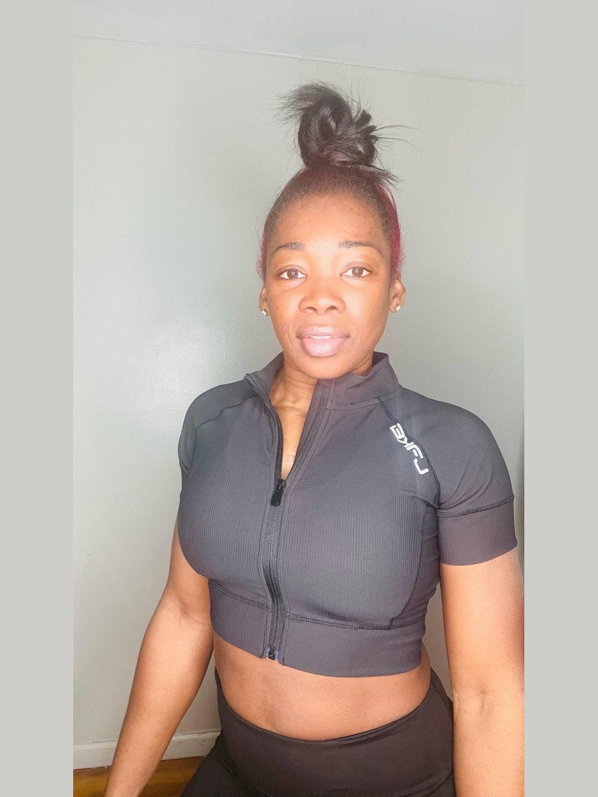 Ribbed Zip - Up Cropped Top - LEGDAY EVERYDAY