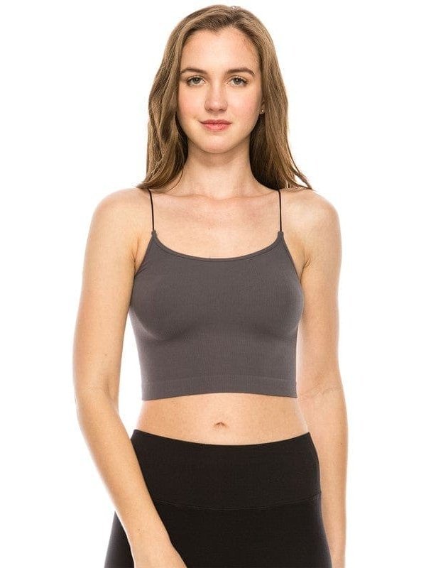 SKINNY STRAP CROP BRA CAMI - LEGDAY EVERYDAY