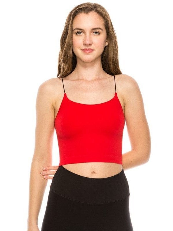 SKINNY STRAP CROP BRA CAMI - LEGDAY EVERYDAY