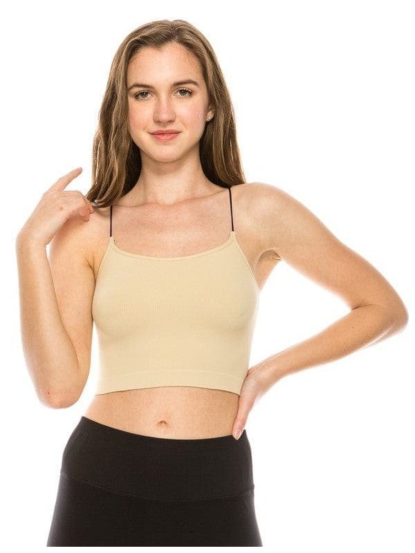 SKINNY STRAP CROP BRA CAMI - LEGDAY EVERYDAY
