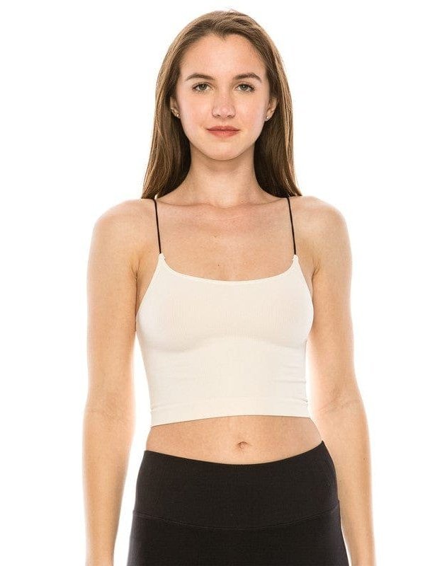 SKINNY STRAP CROP BRA CAMI - LEGDAY EVERYDAY