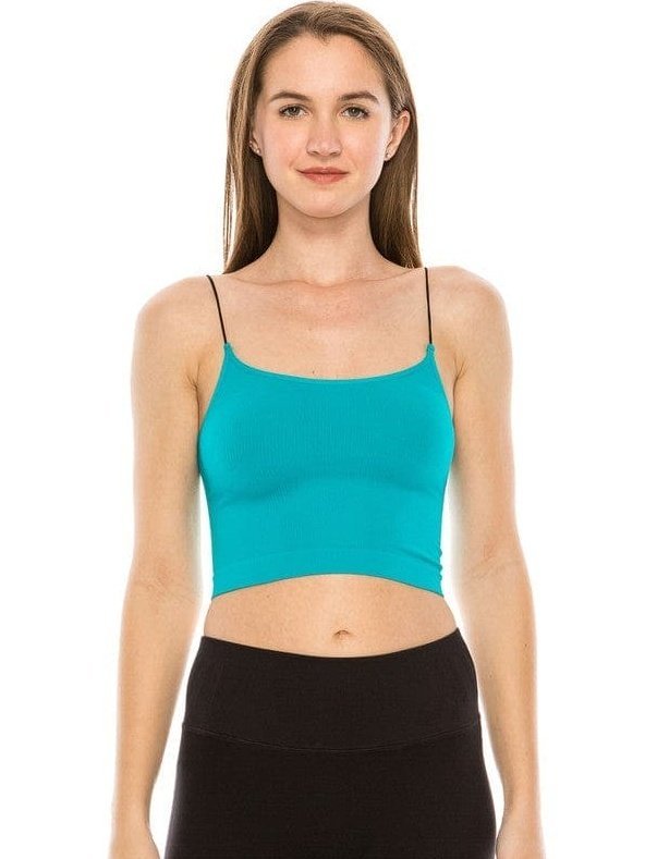 SKINNY STRAP CROP BRA CAMI - LEGDAY EVERYDAY