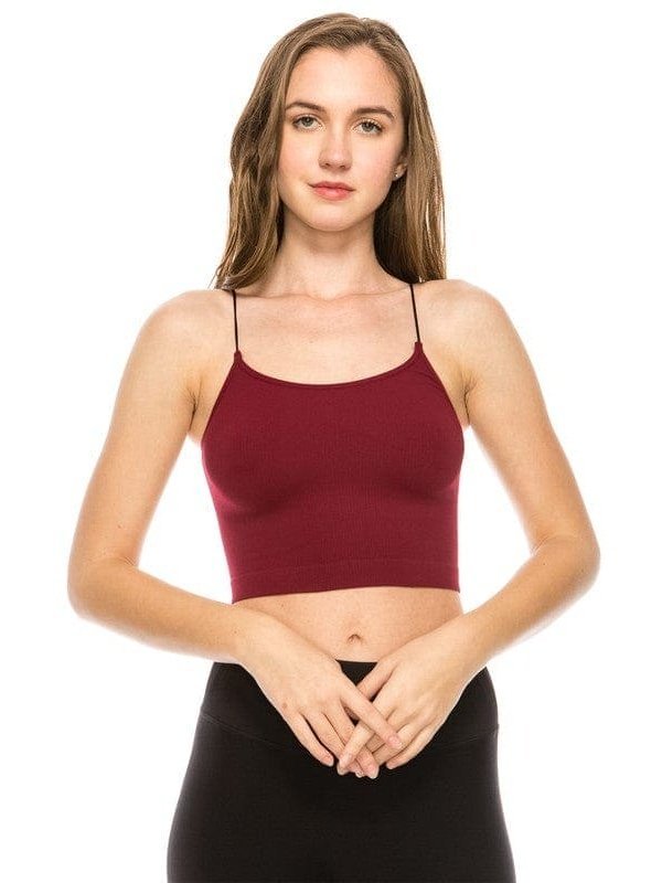 SKINNY STRAP CROP BRA CAMI - LEGDAY EVERYDAY