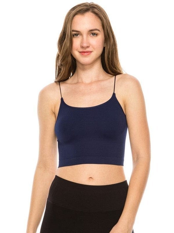 SKINNY STRAP CROP BRA CAMI - LEGDAY EVERYDAY