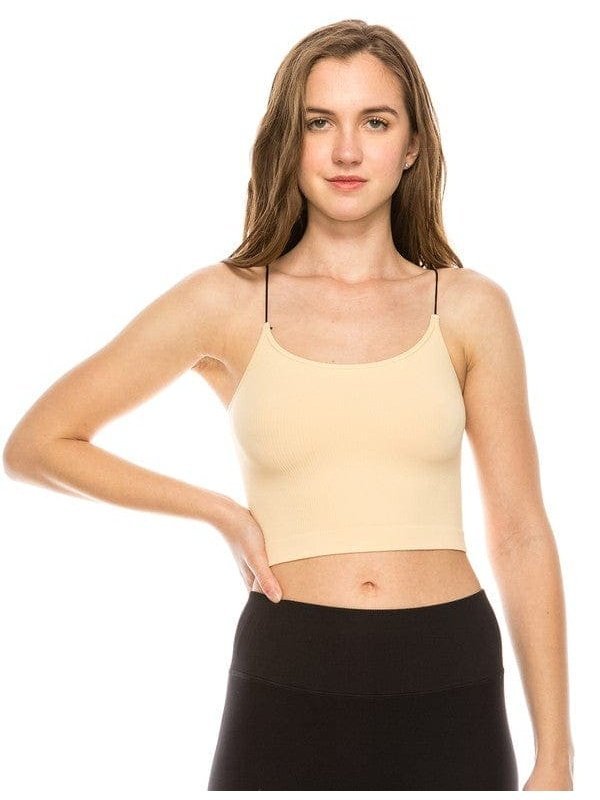 SKINNY STRAP CROP BRA CAMI - LEGDAY EVERYDAY