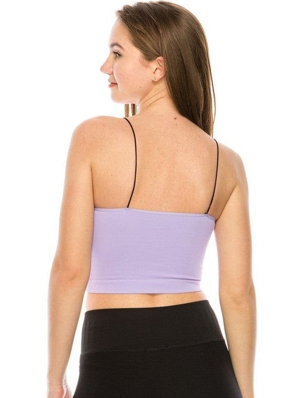SKINNY STRAP CROP BRA CAMI - LEGDAY EVERYDAY