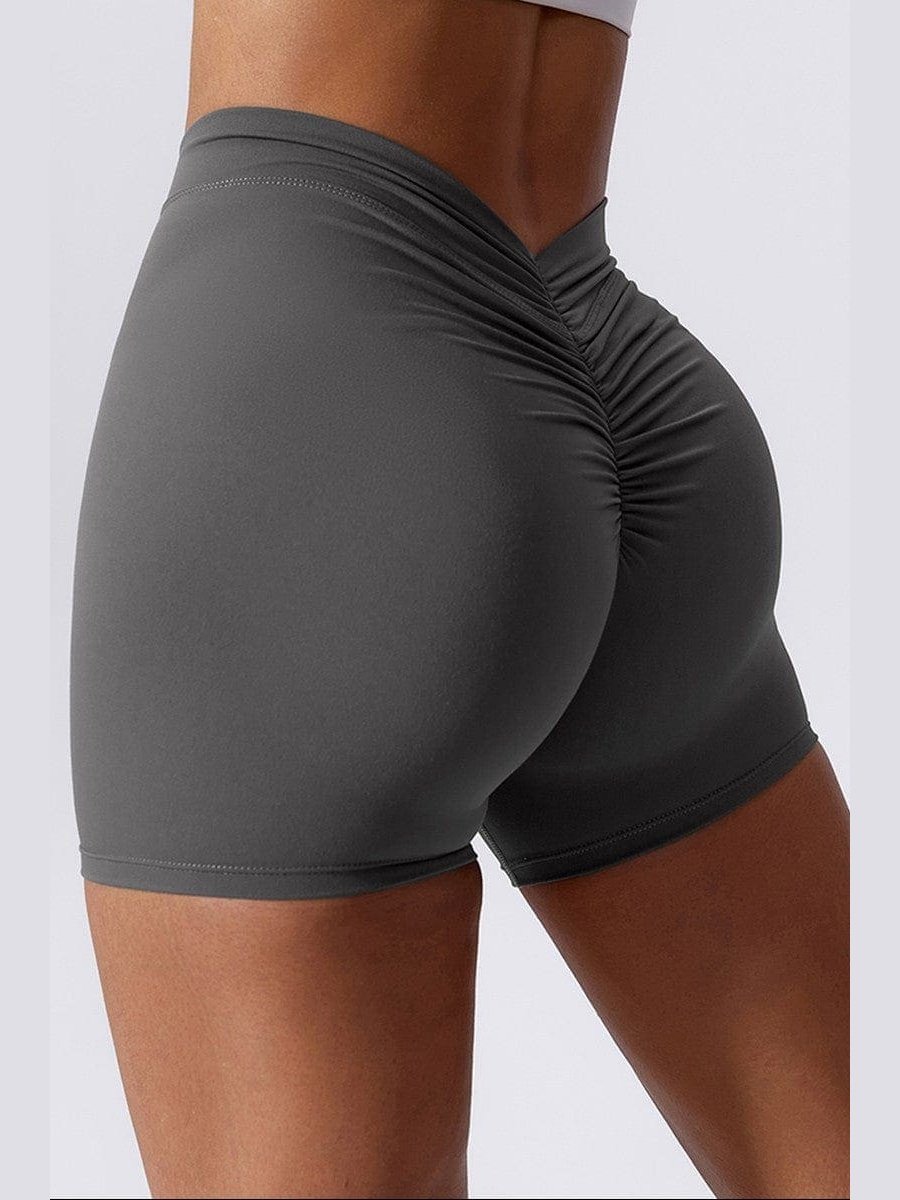 V Back Scrunch Butt Shorts - BKFJNY